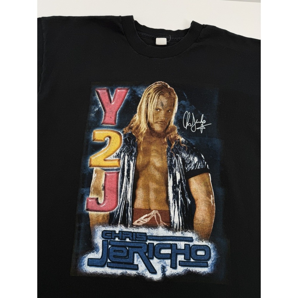 Vintage 90s Chris Jericho Y2K Wrestling Rap Style T-Shirt Size XL
